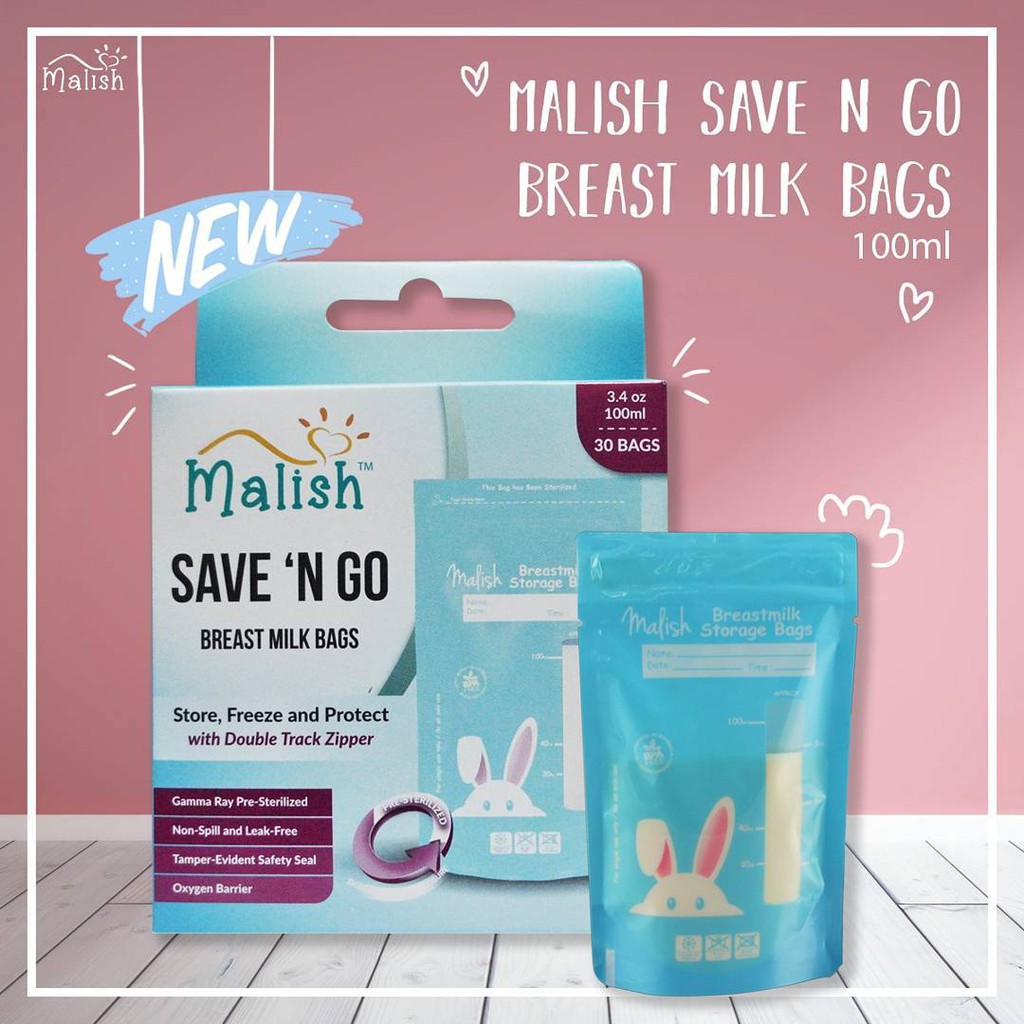 Malish Kantong ASI 100ml Save N Go Breastmilk Bags