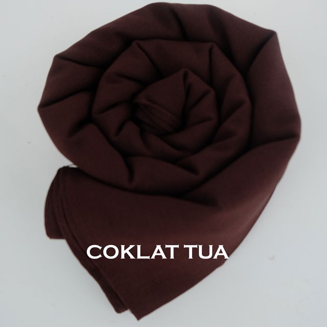 Jilbab Pashmina Sabyan - Kerudung Pasmina Diamond Italiano Pinggir NECI-SABYAN,coklat tua