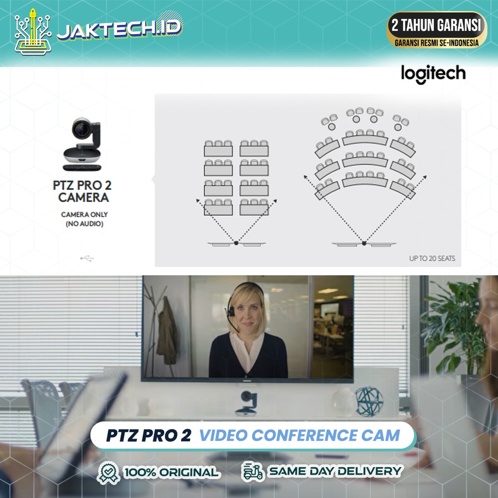 Logitech PTZ Pro 2 Video Conference Cam Webcam GARANSI RESMI