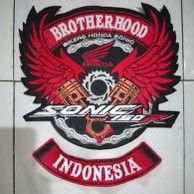 Bisa (COD) Back Patch Bordir Emblem Punggung Bordir Honda Sonic
