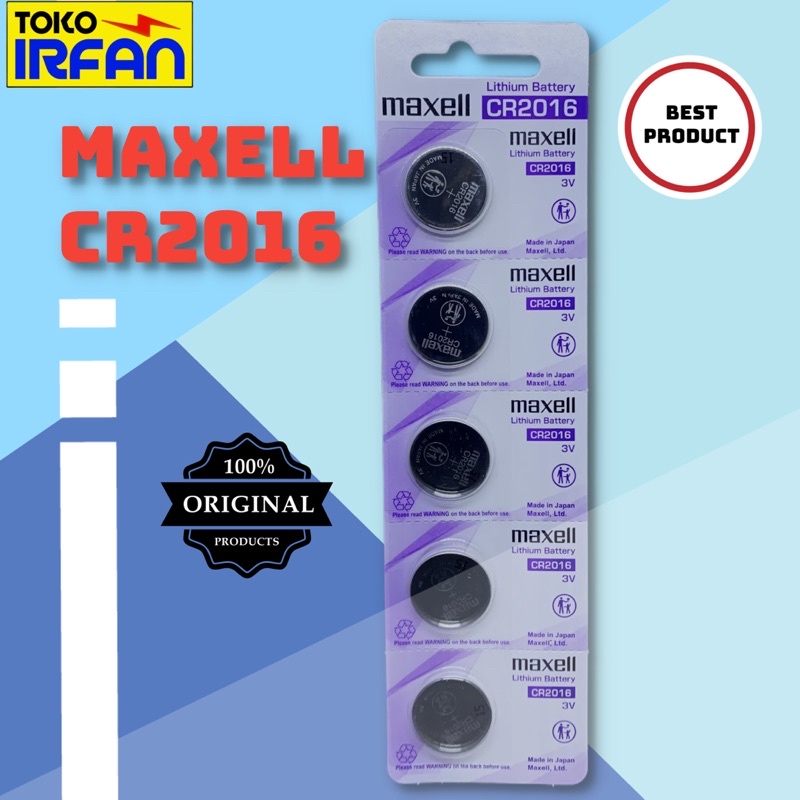 Baterai Maxell CR2016 Original Lithium Battery 3 Volt CR 2016 Asli Ori