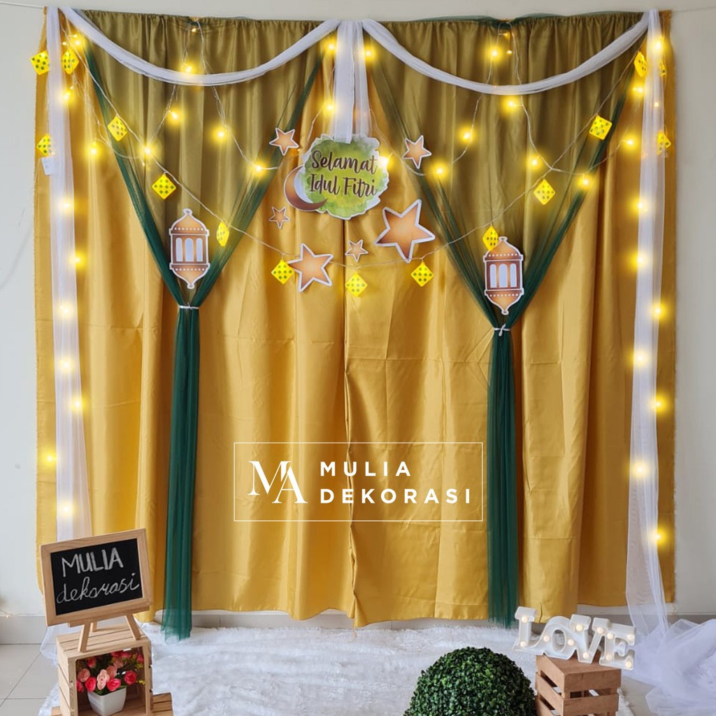 Dekorasi Backdrop Lebaran Ramadhan Marhaban Paket Lengkap Hari Raya Idul Fitri