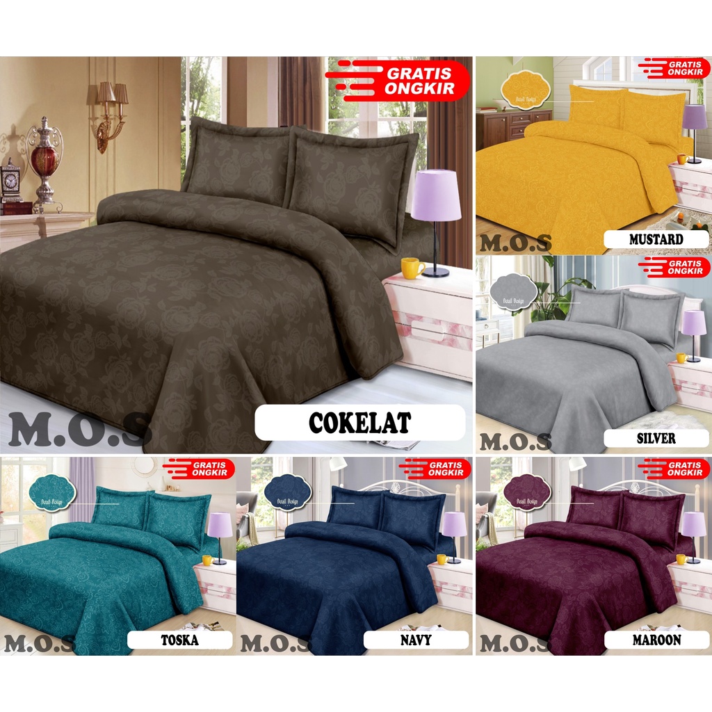 Sprei Embos Polos Homemade Ukuran 180x200 160x200 120x200 90x200 1 2 3 4 Tanpa Sarung Bantal Guling