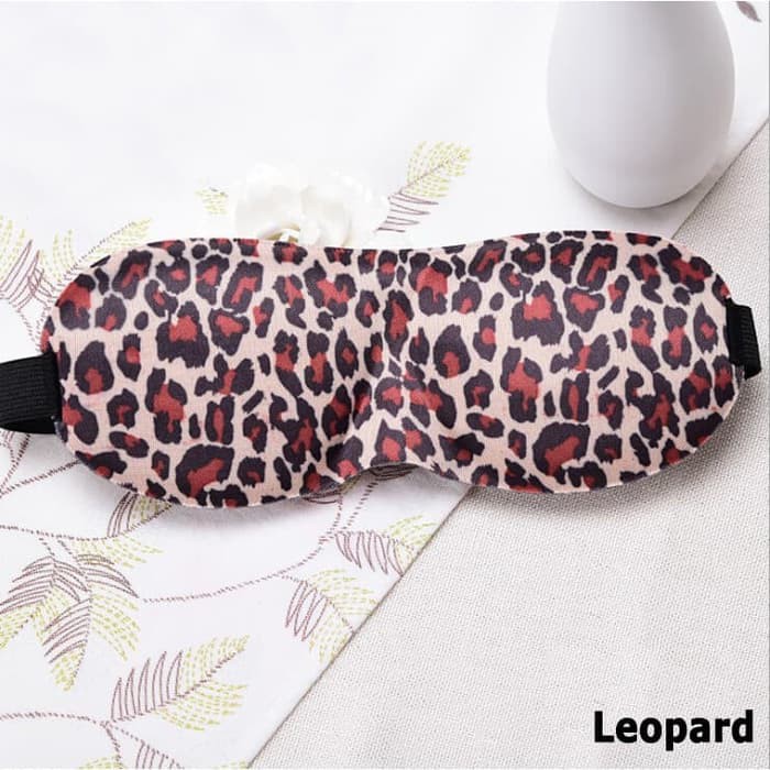 Penutup mata tidur leopard bondage fetish blindfold