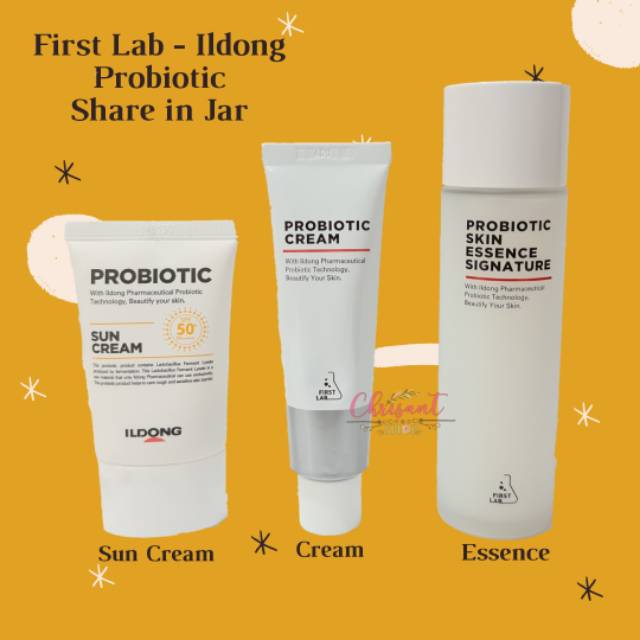 Ildong First lab Probiotic Essepce, suncream, cream share in jar original