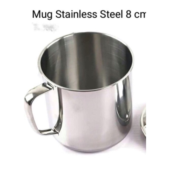 Gelas Mug Stainless 8 cm Cangkir