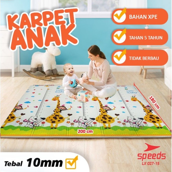 Matras Bayi Playmat Bayi Karpet Lipat Anak Bayi Tikar Lipat XPE MAT Double Side Tikar Lipat-3