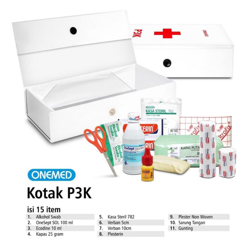 KOTAK P3K+ISI ONEMED ORIGINAL MURAH