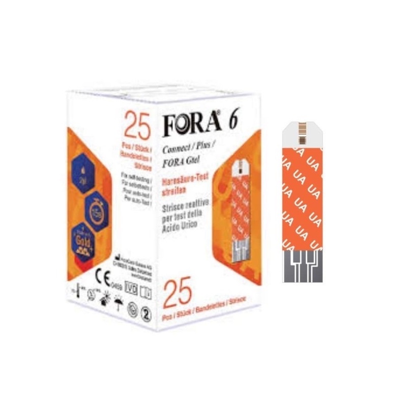 Strip Fora 6in1 Multi 6 Parameter Gula Kolesterol UA Keton HB
