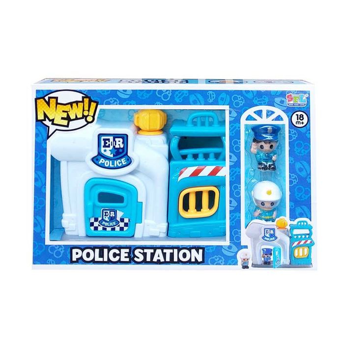 D'BEST -  MAINAN KANTOR POLISI/POLICE STATION LENGKAP DENGAN FIGURINE ORANG