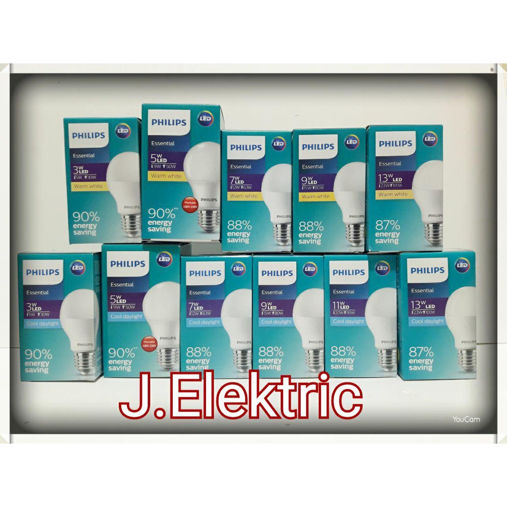 Paket Isi 4 Lampu LED Philips Mycare 6 8 10 12 watt Multipack 6w 8w 10w 12w / essential 3 5 7 9 13w