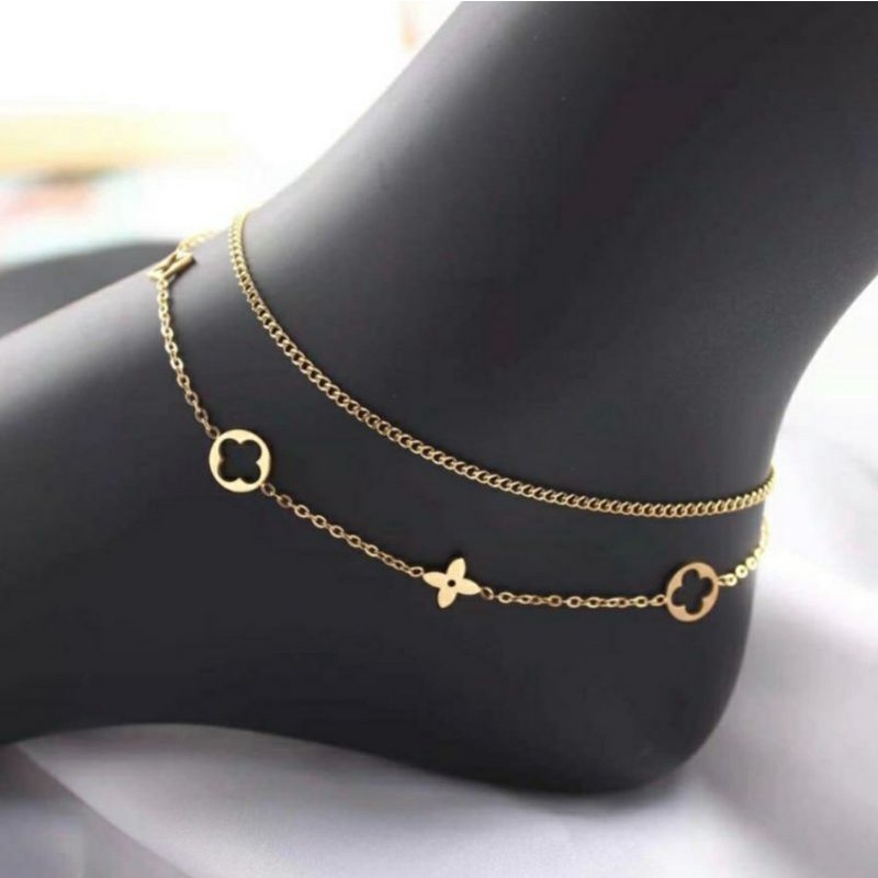 Gelang Kaki Titanium 2 Layer High Premium