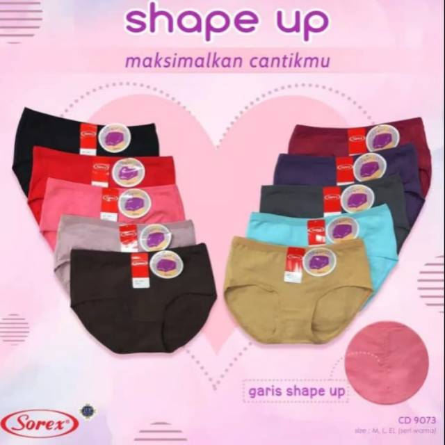 Celana dalam wanita Sorex 9073 shape up M L EL