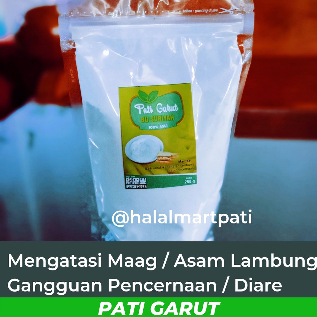 Arrowroot Powder Bubur Instan Tepung Pati Umbi Irut Garut Angkrik Kerut Lerut Obat Herbal Sakit Perut Diare Maag Asam Lambung Gangguan Pencernaan Herbal