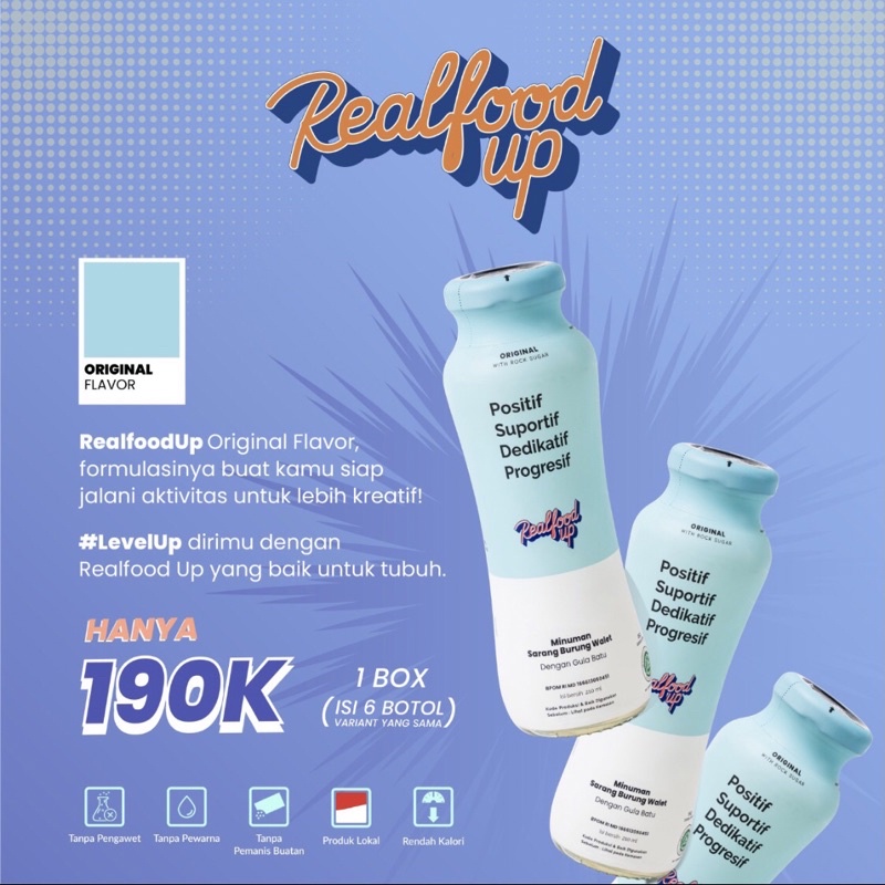 

Realfood Up Minuman Sarang Burung Walet Original 6 pcs