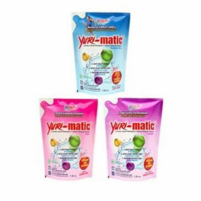Yuri matic laundry liquid detergent 1800ml all variant