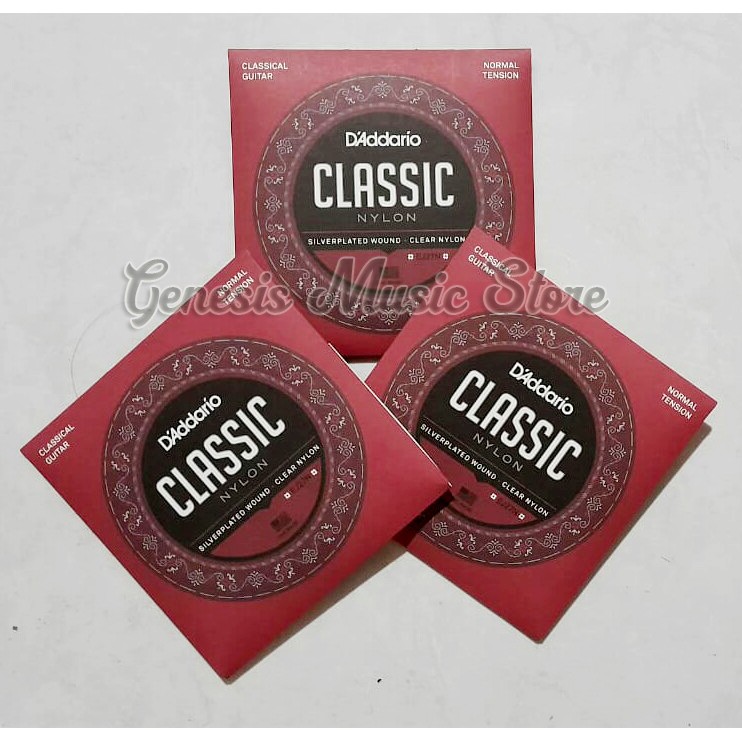 Senar Gitar D'Addario Classic Nylon EJ27N Original / Daddario Klasik Nilon EJ 27 N Ori