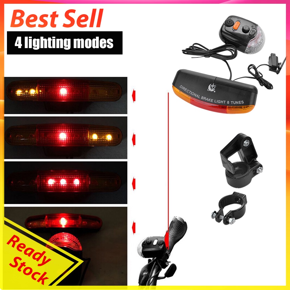 MTB Bicycle Turn Signal Light Folding Bike Electronic Horn Handlebar Lamp