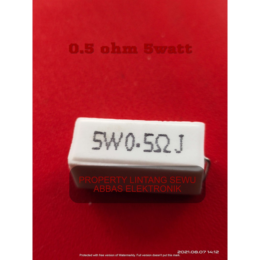 resistor 0.5 ohm 5 watt  0,5 ohm 5 watt