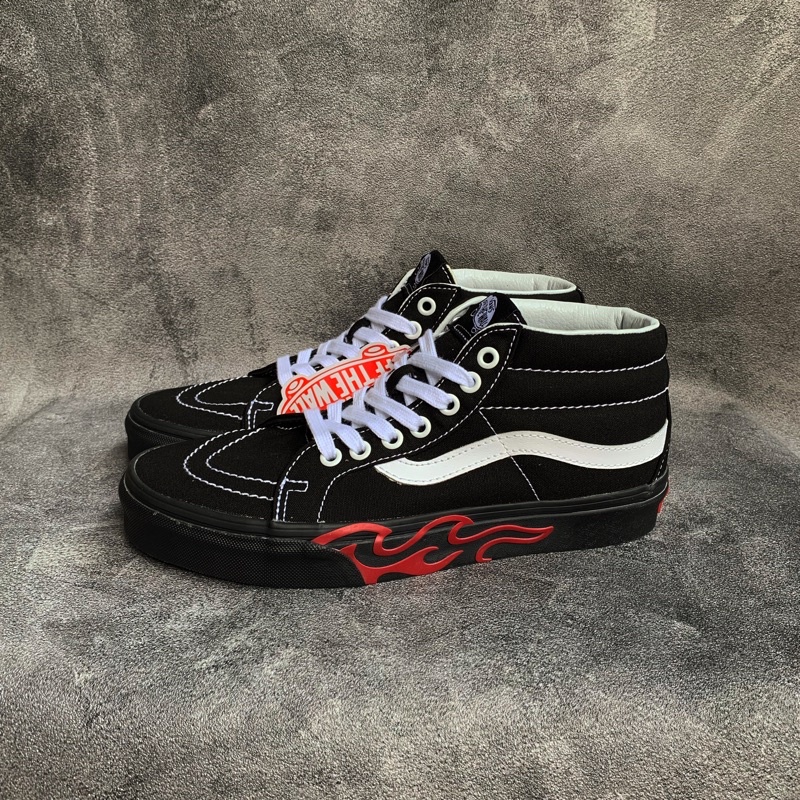 vans sk8 mid flame cut out