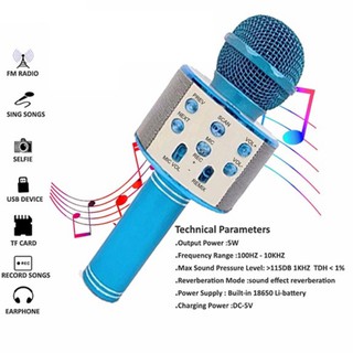 Microphone wireless WS 858 SMULE MIC WS-858 WIRELESS BLUETOOTH KARAOKE