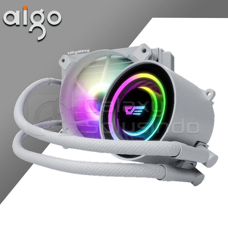 AIGO DARKFLASH DX120 TWISTER ARGB AIO Liquid CPU Cooler - White