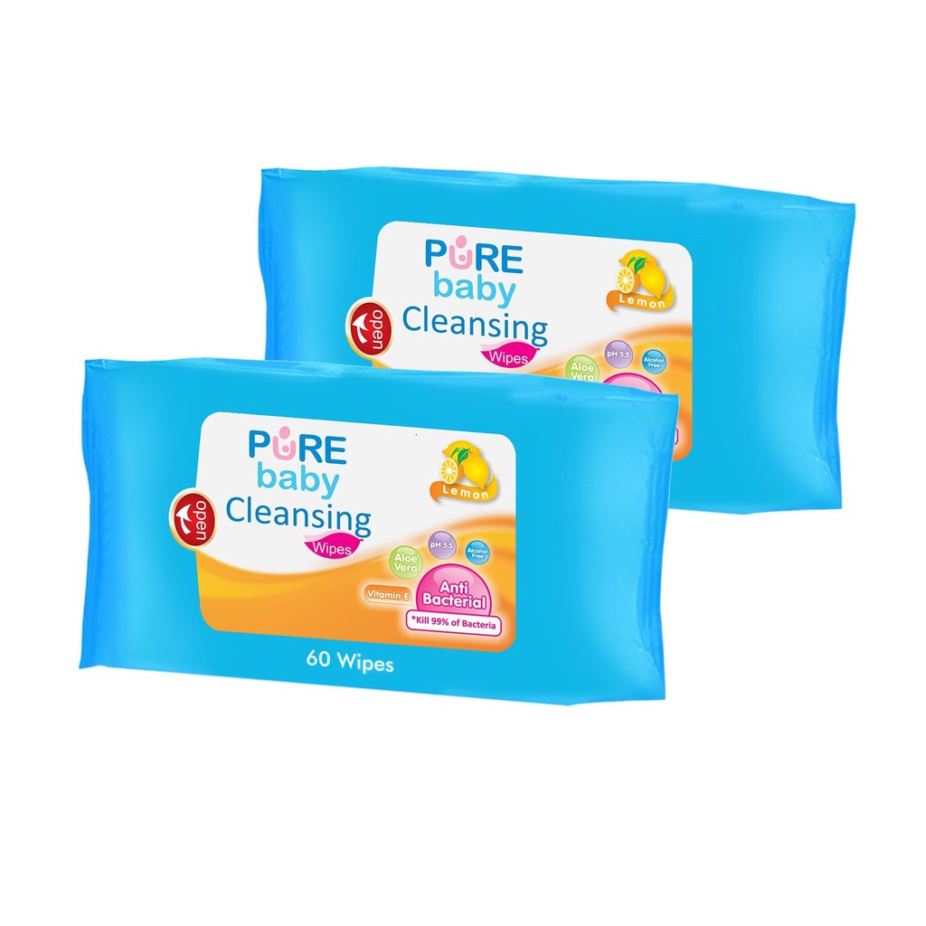 PURE BABY TISU BASAH MURAH WIPES CLEANSING / WIPES HAND &amp; MOUTH TISSUE PUREBABY TISSUE