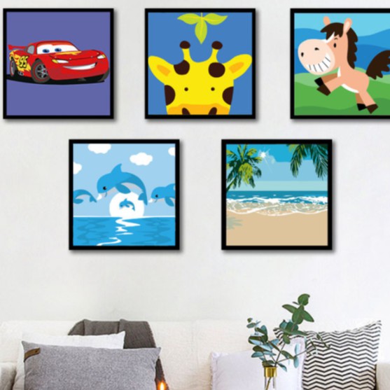 

Prakarya Anak Kanvas Lukis Anak [Seri KEPALA HEWAN] / Painting By Number / Set Alat Lukis Anak DIY