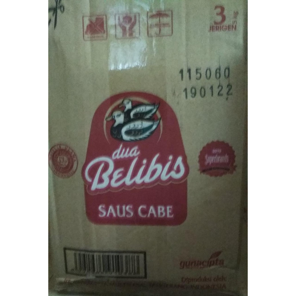 

Ready - Sambal Saus Cabe Dua Belibis Jerigen Dirigen Galon 5 Kg / 5Kg