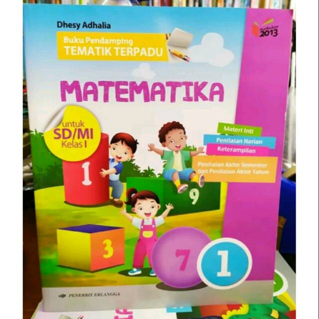 Buku pendamping teks matematika k13 erlangga kelas 1 sd/mi edisi terbaru