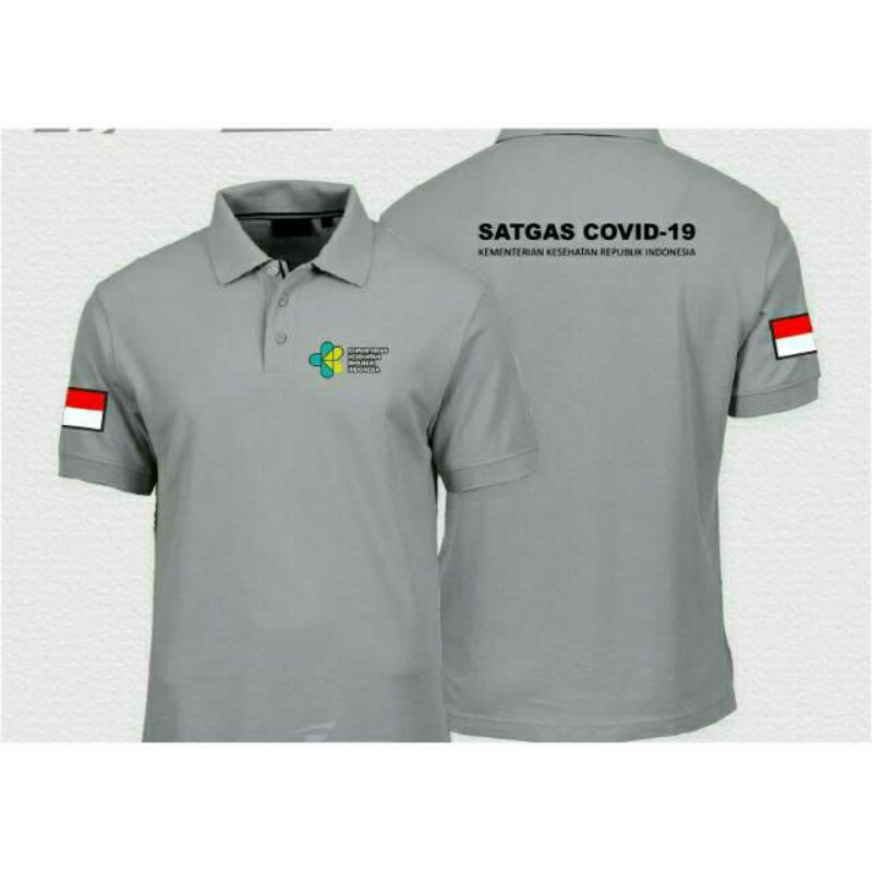 POLOSHIRT KAOS POLO SATGAS COVID 19 KEMENTERIAN KESEHATAN REPUBLIK INDONESIA - KAOS POLO KEMENKES