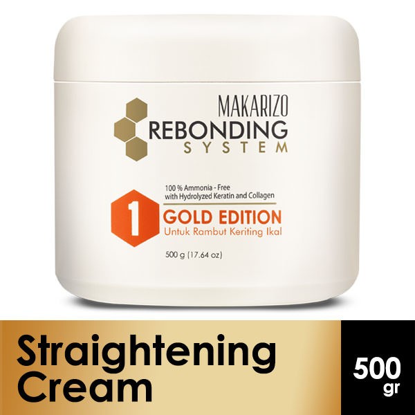 ★ BB ★ Makarizo Professional Rebonding System Straightening Cream Gold Edition 500 mL - Pelurus Rambut