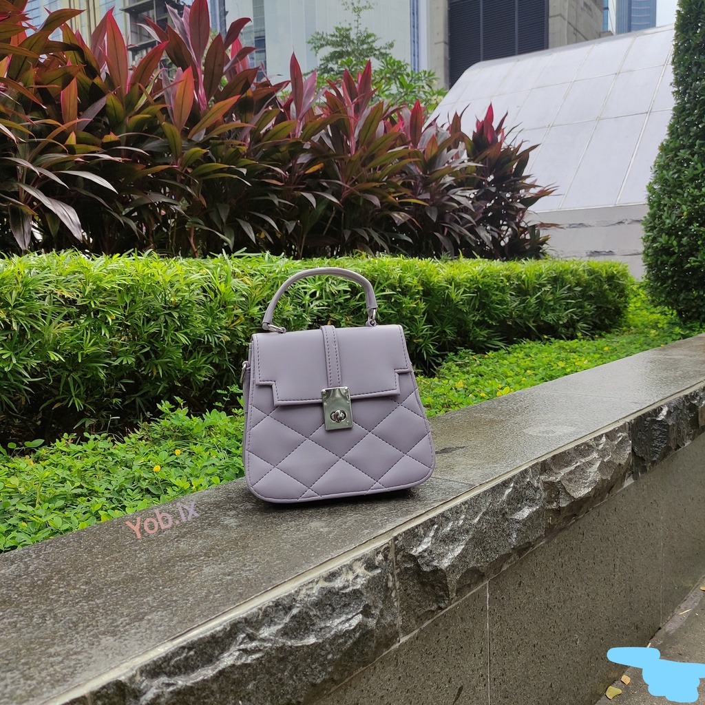 REYI BAG By Yob.ix SPECIAL EDITION TAS KOTAK SELEMPANG WANITA TAS PESTA WANITA LILAC | TAS SELEMPANG