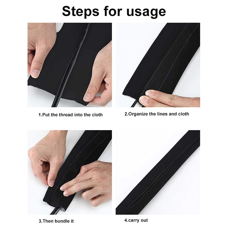 Triple W Cable Organizer Management Sleeve 1 Meter Pembungkus Perapi Pelindung Kabel Zip