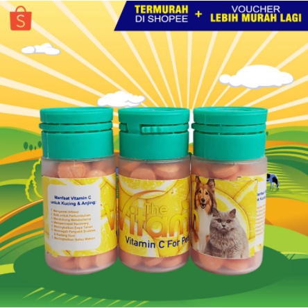 Vitamin C - Kucing Anjing Tambah Nafsu Makan Daya Tahan Mempercepat Penyembuhan