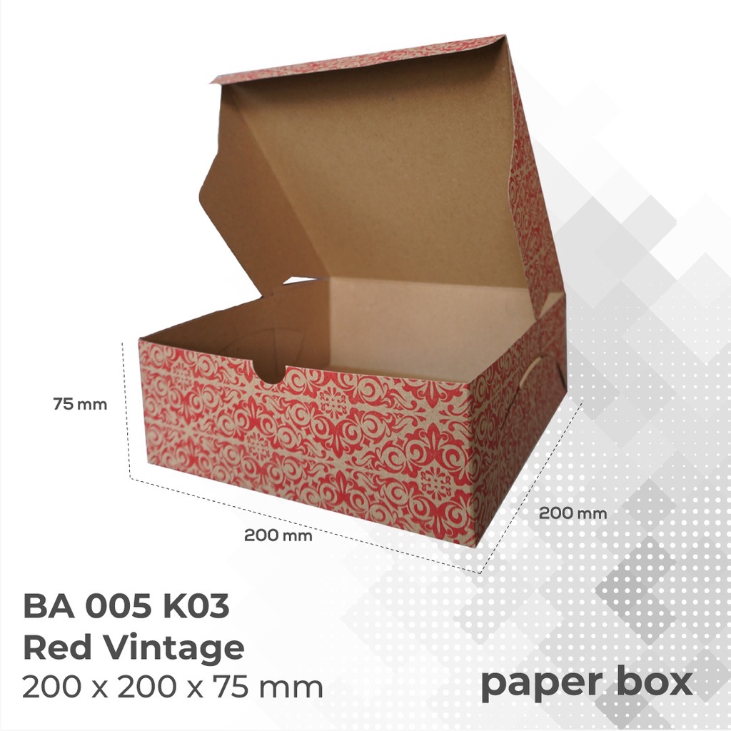 Box Nasi 20x20 Dus Nasi 20x20 (B5K335-Non Laminasi)