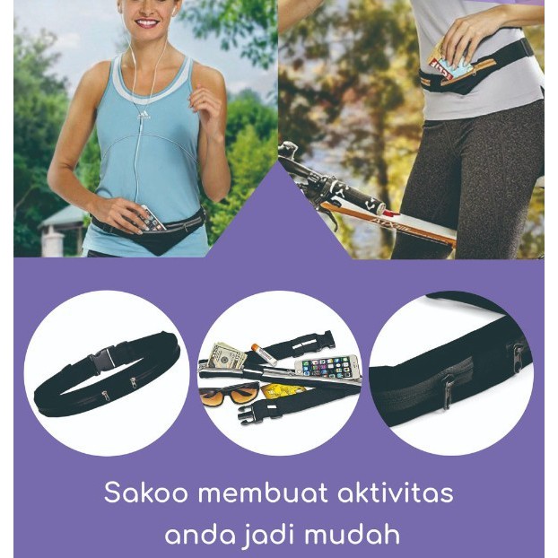 INSTANT GO BELT GOBELT Tas Pinggang Olahraga Lari Outdoor sport pocket