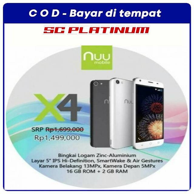 Cod Bayar Di Tempat Android Smartphone Nuu X4 4g Lte Ram 2gb Rom 16gb Grs Resmi Shopee Indonesia