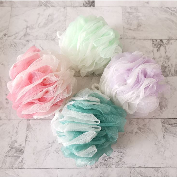 Shower Puff Beaute Premium Lembut Spons Mandi Bath Ball Flower Foam