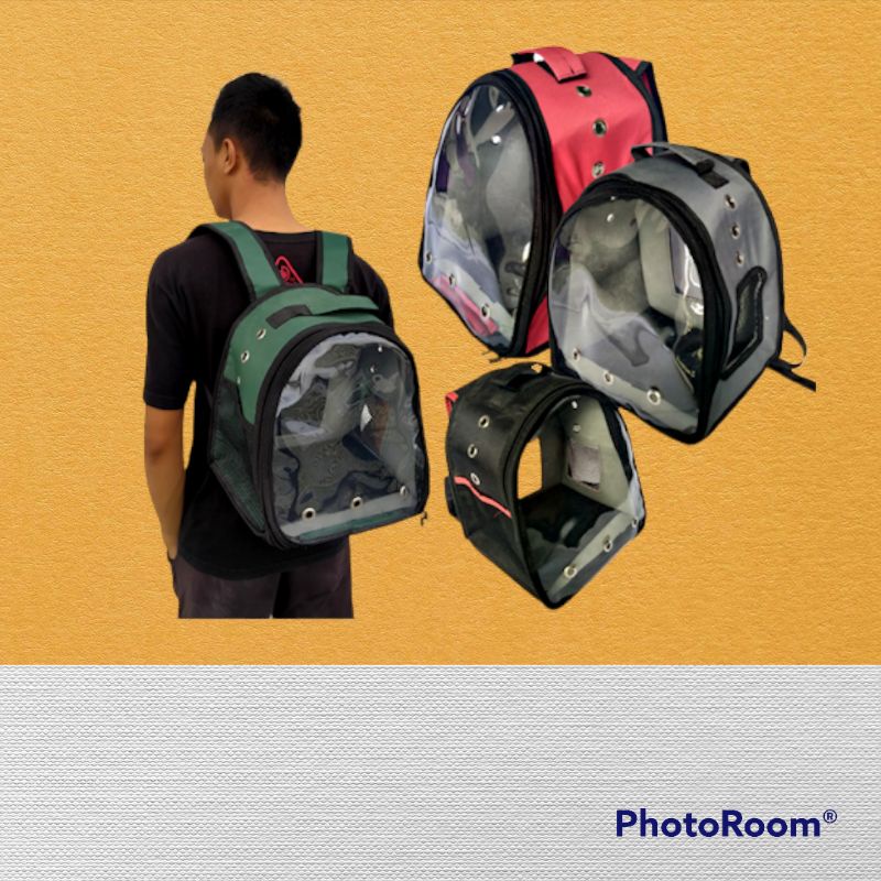 Tas gendongan kucing model astronot full kaca