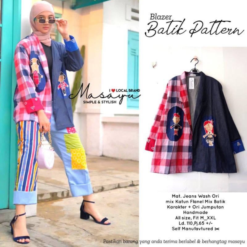 OUTER batik murah solo blazer batik pattern batik tuman solo