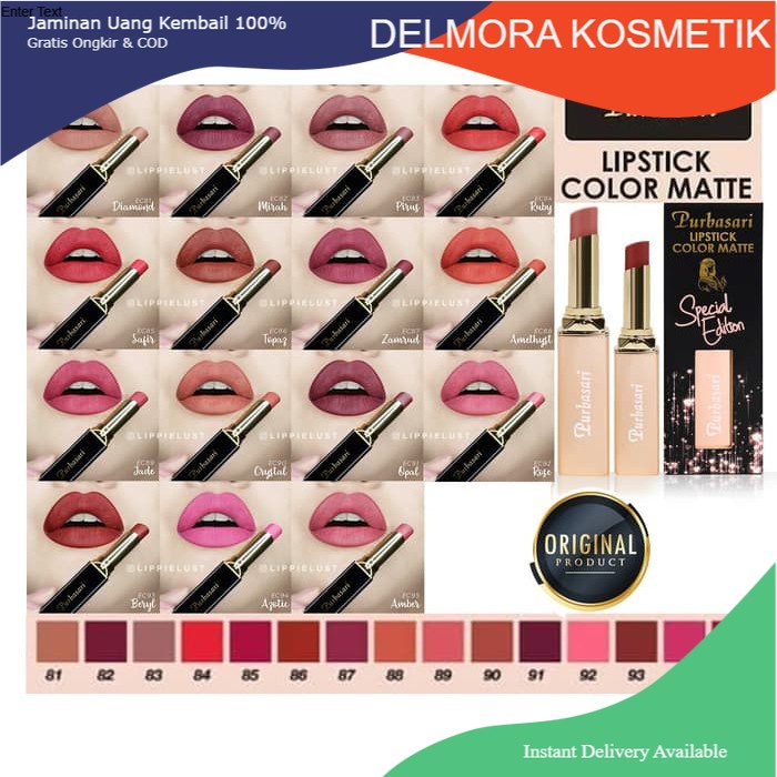 [ LIPSTICK MATTE ] PURBASARI LIPSTICK COLOR MATTE - LIPSTIK PURBASARI