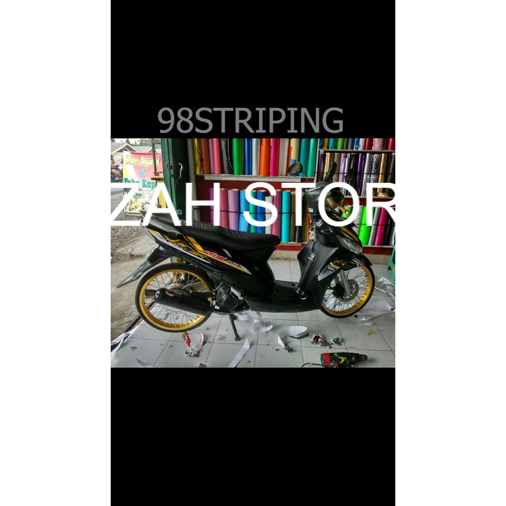 striping mio j gt 115 thailand  kuning hitam