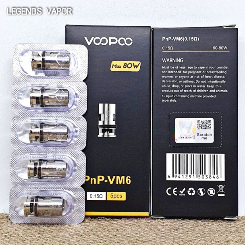 COIL VOOPOO PNP-VM6 0.15OHM AUTHENTIC HARGA SATUAN