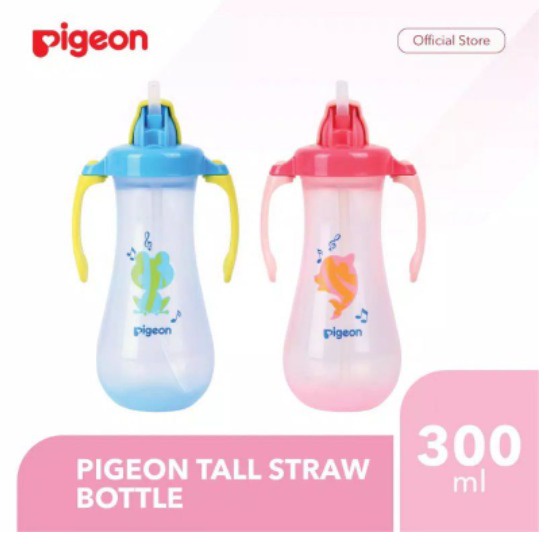 Pigeon Tall Straw 300ml Botol Minum Sedotan Training Cup Pigeon