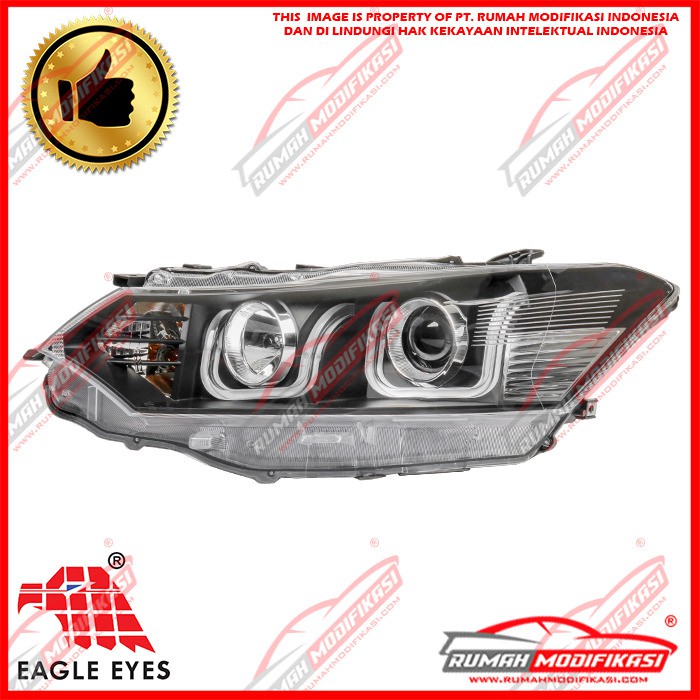 HEAD LAMP - TOYOTA VIOS 2014-2017 - EAGLEEYES - DOUBLE U RIM-4