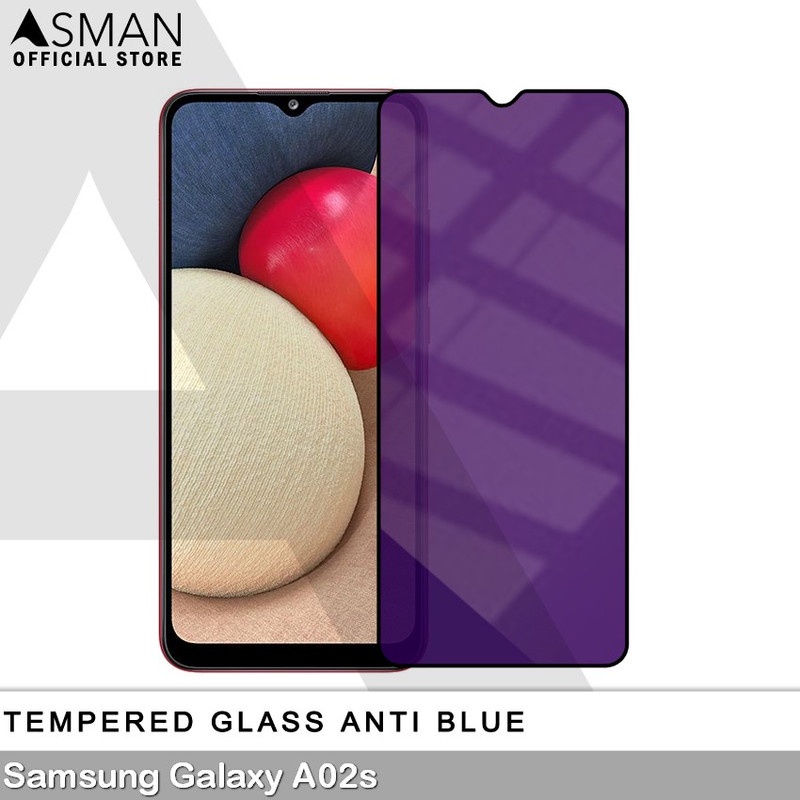 Tempered Glass Blue Light Full Lem Samsung Galaxy A02s Anti Radiasi Screen Protector