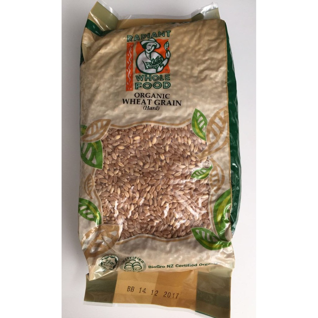 Radiant Whole Food - Biji Gandum Utuh Organik (1kg)