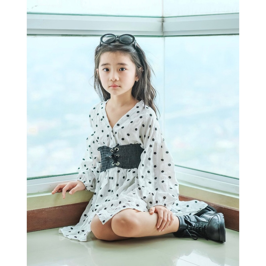 MEMORYLIFE - Penelope Solid Dress | Dress Premium Anak Perempuan Umur 3 Tahun - 7 Tahun