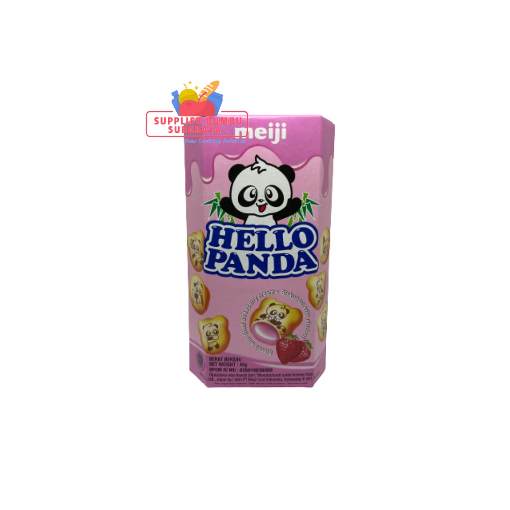 Snack Hello Panda Rasa Chocolate Strawberry Milk Vanilla Cookies &amp; Cream 45g